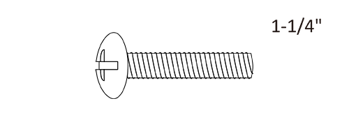 1-1/4" Round Head Bolt (RHB)