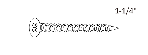 1-1/4" Wood Screw (WS)