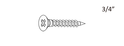 3/4" Wood Screw (WS)